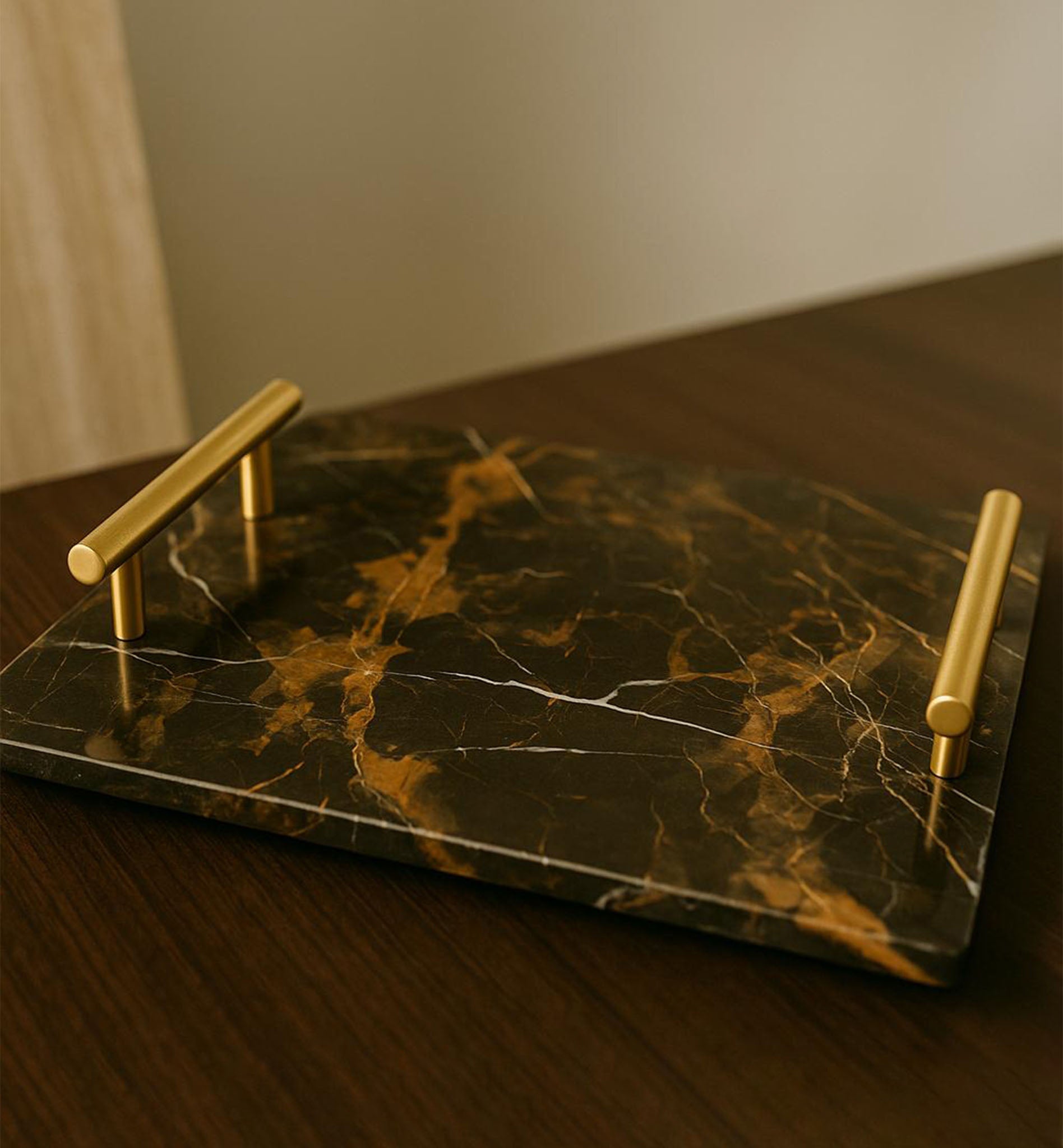 Black & Gold Marble Tray - Saey Fragrances ™