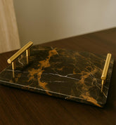 Black & Gold Marble Tray - Saey Fragrances ™