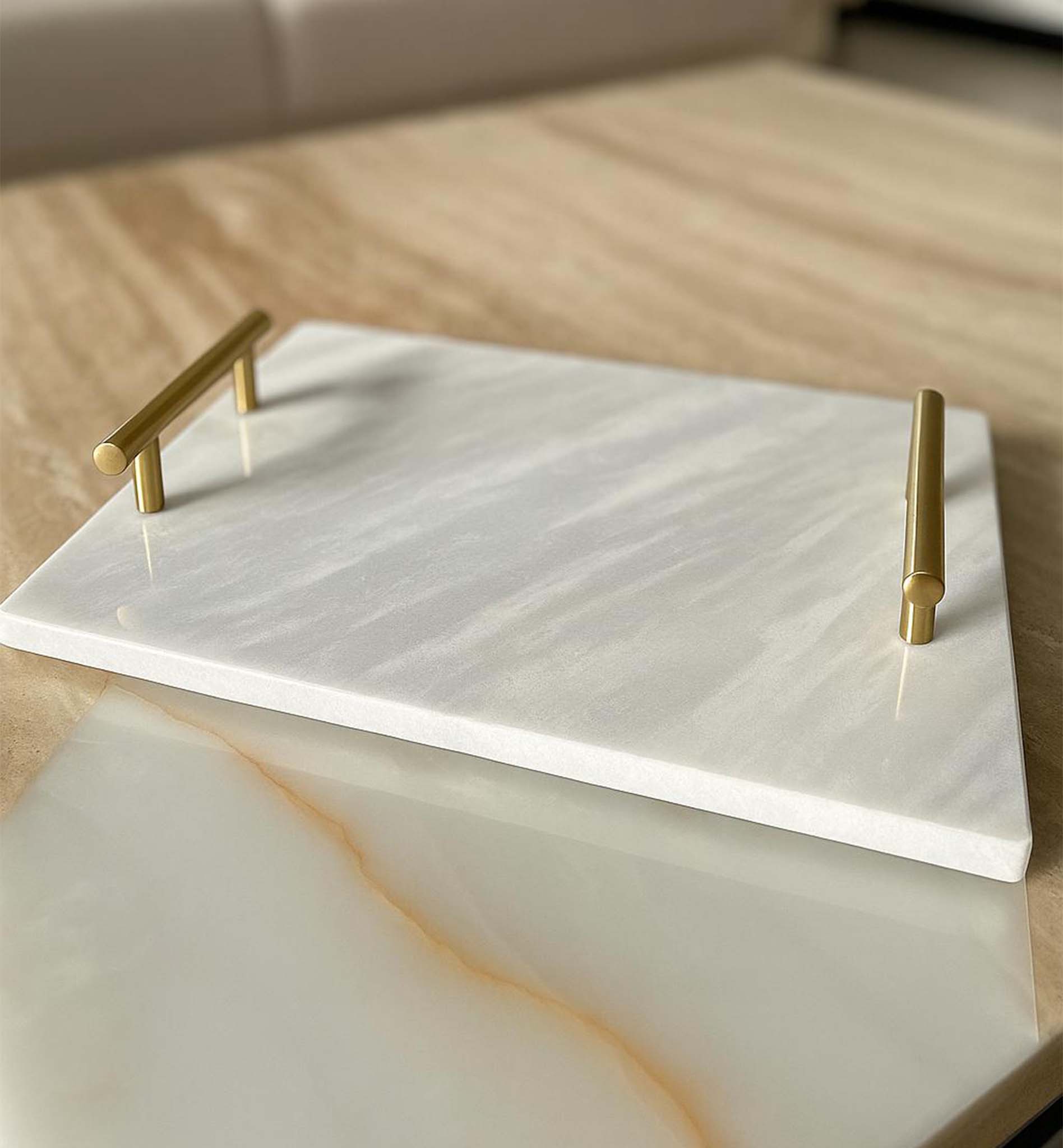 White Ziarat Marble Tray - Saey Fragrances ™
